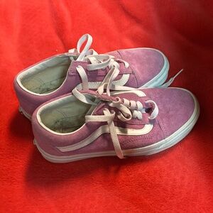 Vans Lavender/Pinkish Suede Low-Top Sneakers Size 3.5